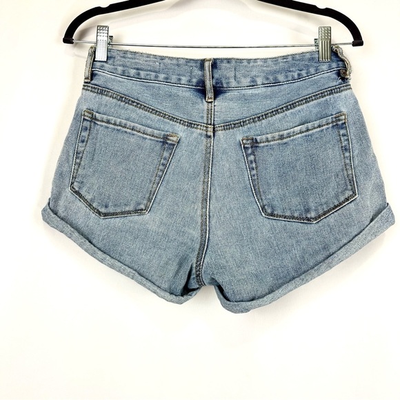Bullhead Denim Jean Shorts Sz 26 Womens High Rise Shorts Medium Wash Denim Blue - Picture 3 of 10